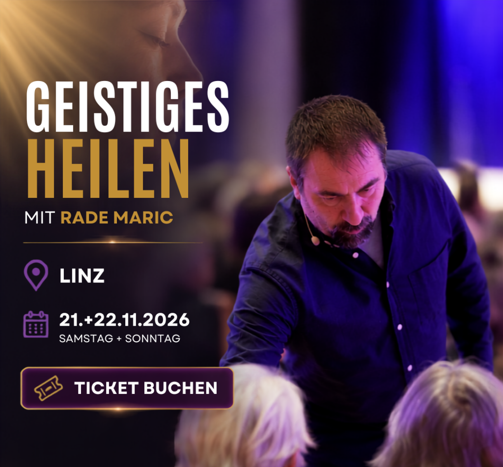 Rade Maric bei einer energetischen Gruppensession zum Thema geistiges Heilen. Veranstaltung am 21. und 22. November 2026 in Linz, Österreich, organisiert von Veranstaltungen Schmidsberger.