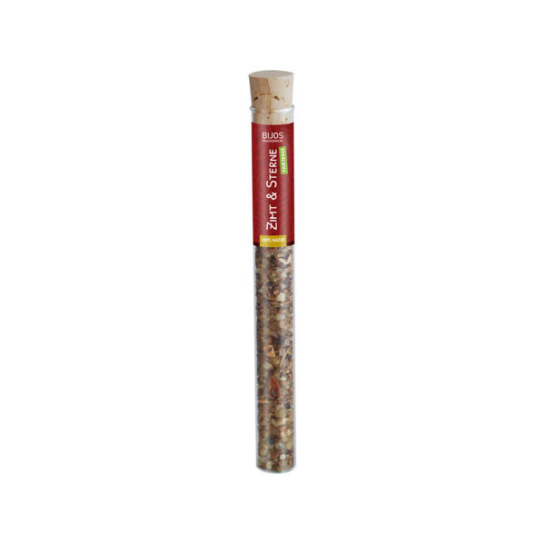 Bijos FAIR TRADE “Zimt & Sterne” in 35 ml Glasröhre